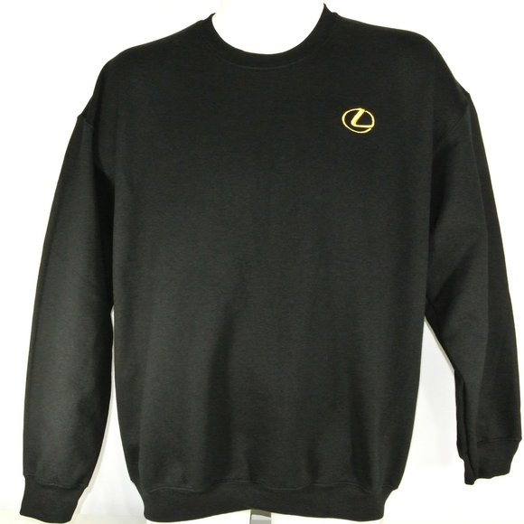 LEXUS Gold Logo Car Dealership Black Sweatshirt Employee Uniform Shirt Size L - Picture 13 of 15